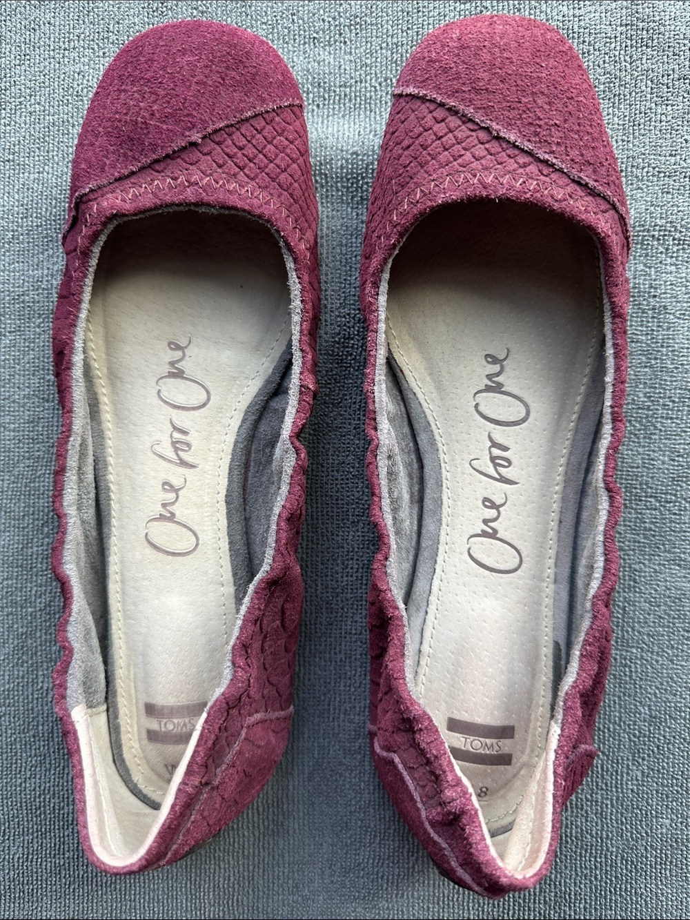 Women's Slip-On Ballet Flats From Tom’s - Size 8